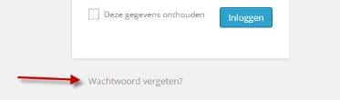 Inloggen WordPress wachtwoord vergeten