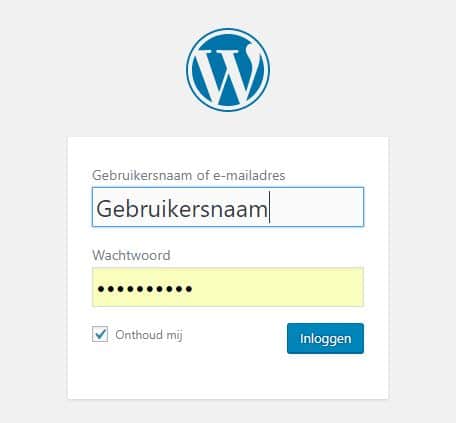 Inloggen WordPress