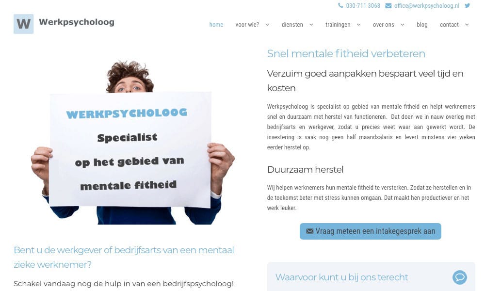Werkpsycholoog specialist in Mentale Fitheid